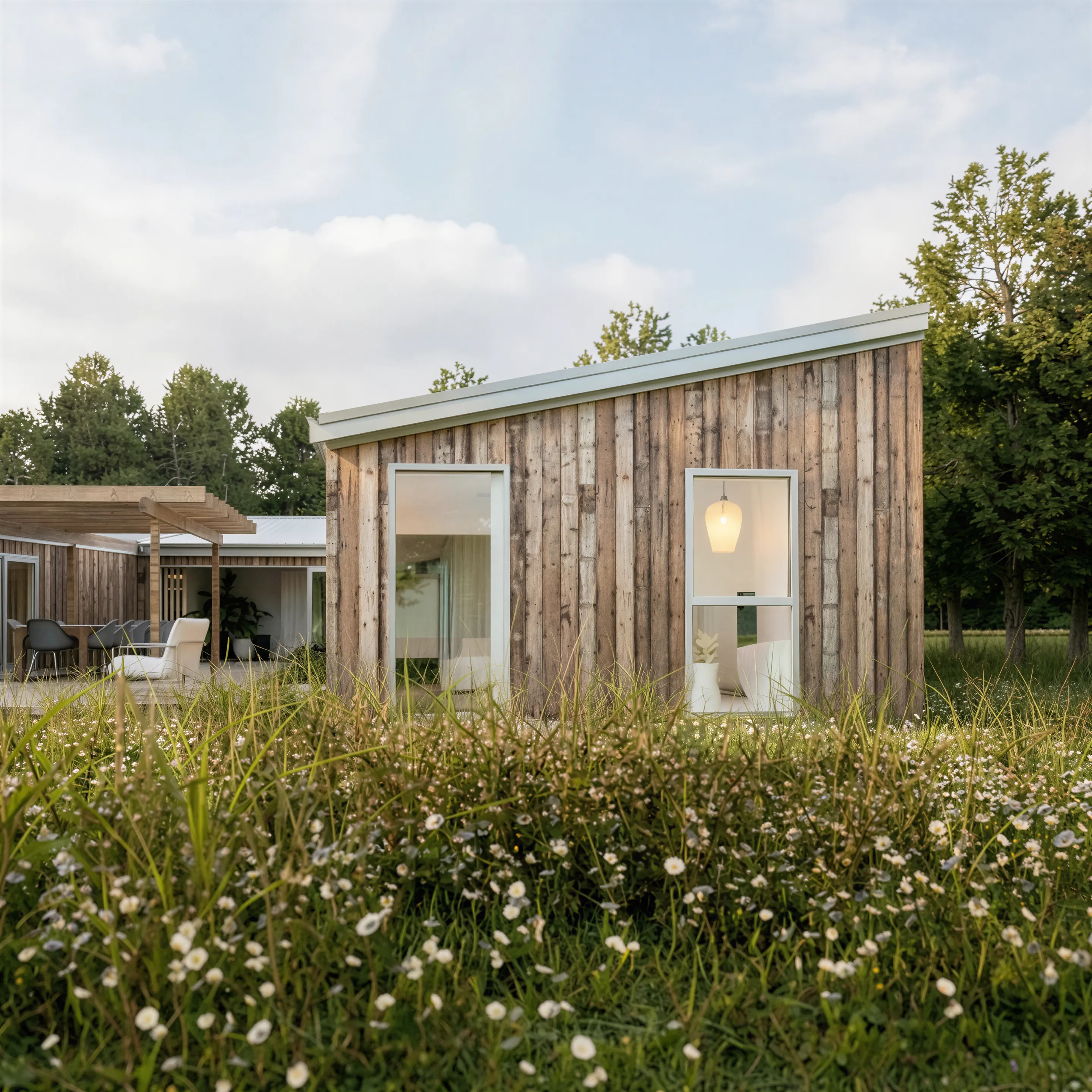 Low set character home nestled into a green gully, modernised for indoor outdoor living
