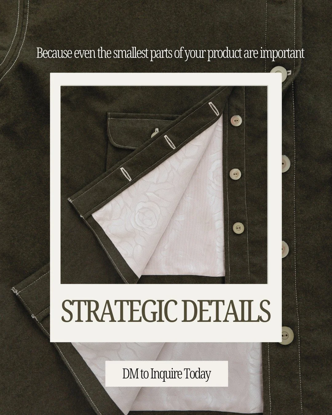 Ready for your brand to stand out? Let me tell you a secret...

It&rsquo;s never just about the &ldquo;big&rdquo; pieces of your brand.

It&rsquo;s the stitching.

The texture.

The tiny details most people overlook&hellip; but your dream clients don