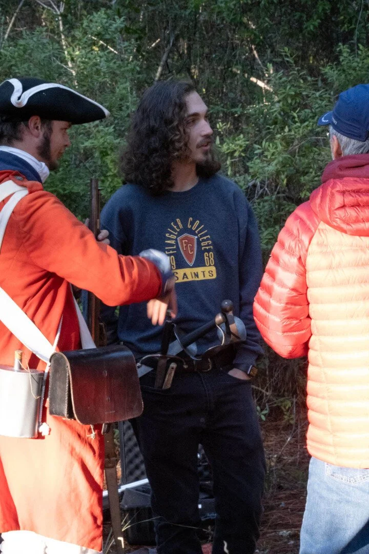 Kyle on the set of A Book of Freedom: The Confessions of Francisco Menéndez