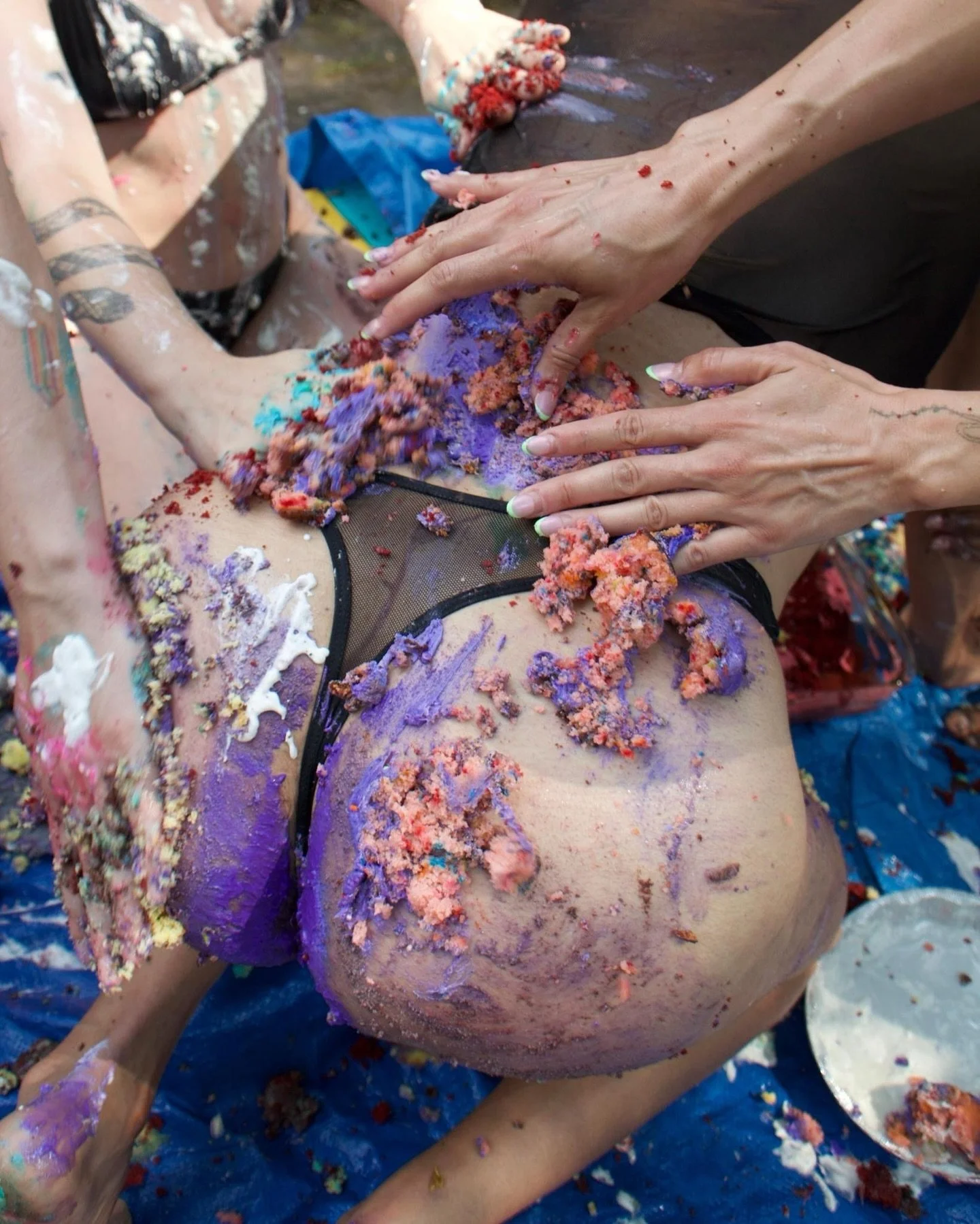 It&rsquo;s not even your birthday but you want to leak the icing off (of Bodied black mesh thong)