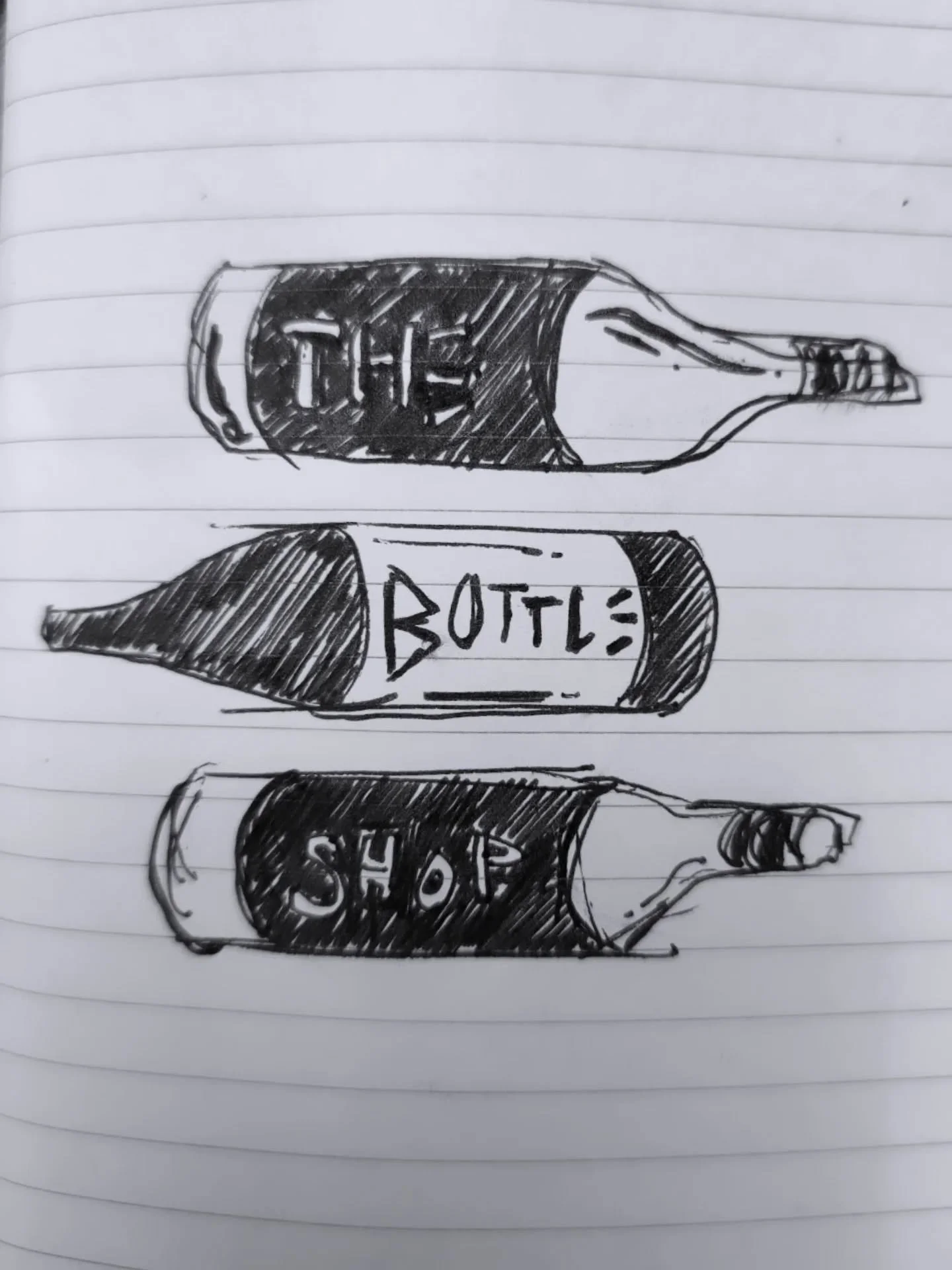 Always fun to see notebook sketches brought into real life! Always thankful to @thebottleshopbeverly for allowing @mercurio.design.studio doodle and dream up some branding ideas for your space! 🍷🍸🍺