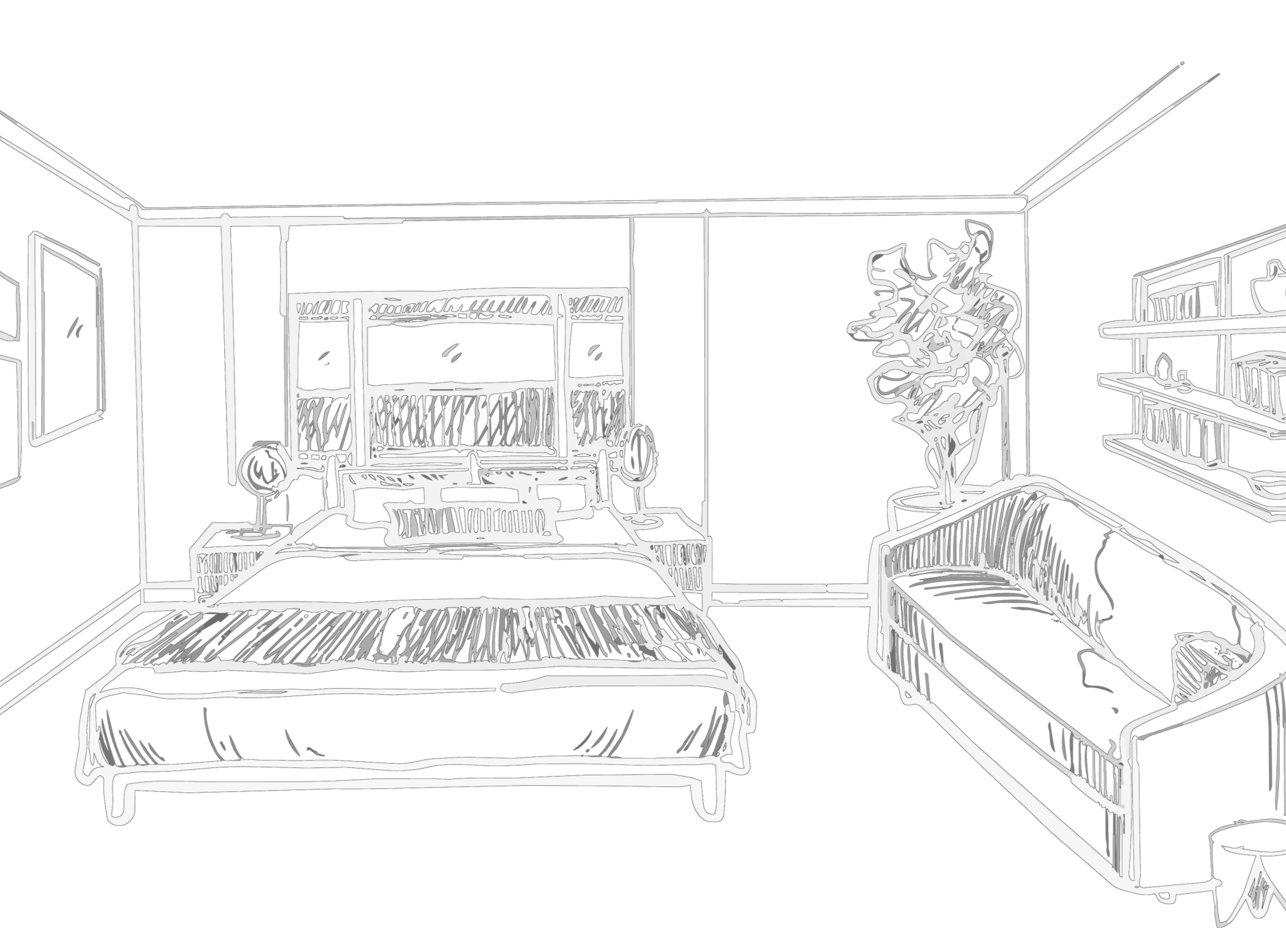 Nordic-Vintage Bedroom