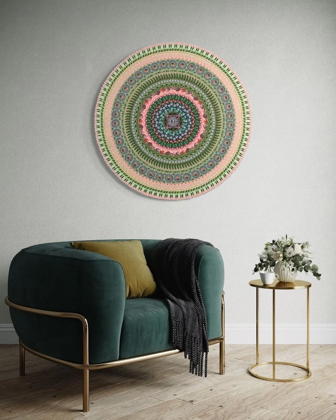 From a distance, 50 Years looks like a bold abstract. Up close, it reveals fragments of a family&rsquo;s history; a 36-inch mixed media circle built from nearly 3,000 pieces of paper.

Inside are treasures only they would know:
the delicate lace from