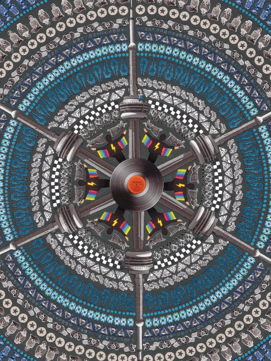 Celebrating Canada&rsquo;s musical legacy with approximately 9,206 paper pieces arranged in concentric circles. 

Can Con is 36 inches in diameter and layered with iconic images and paper fragments from the history of Canadian music.... and my teenag