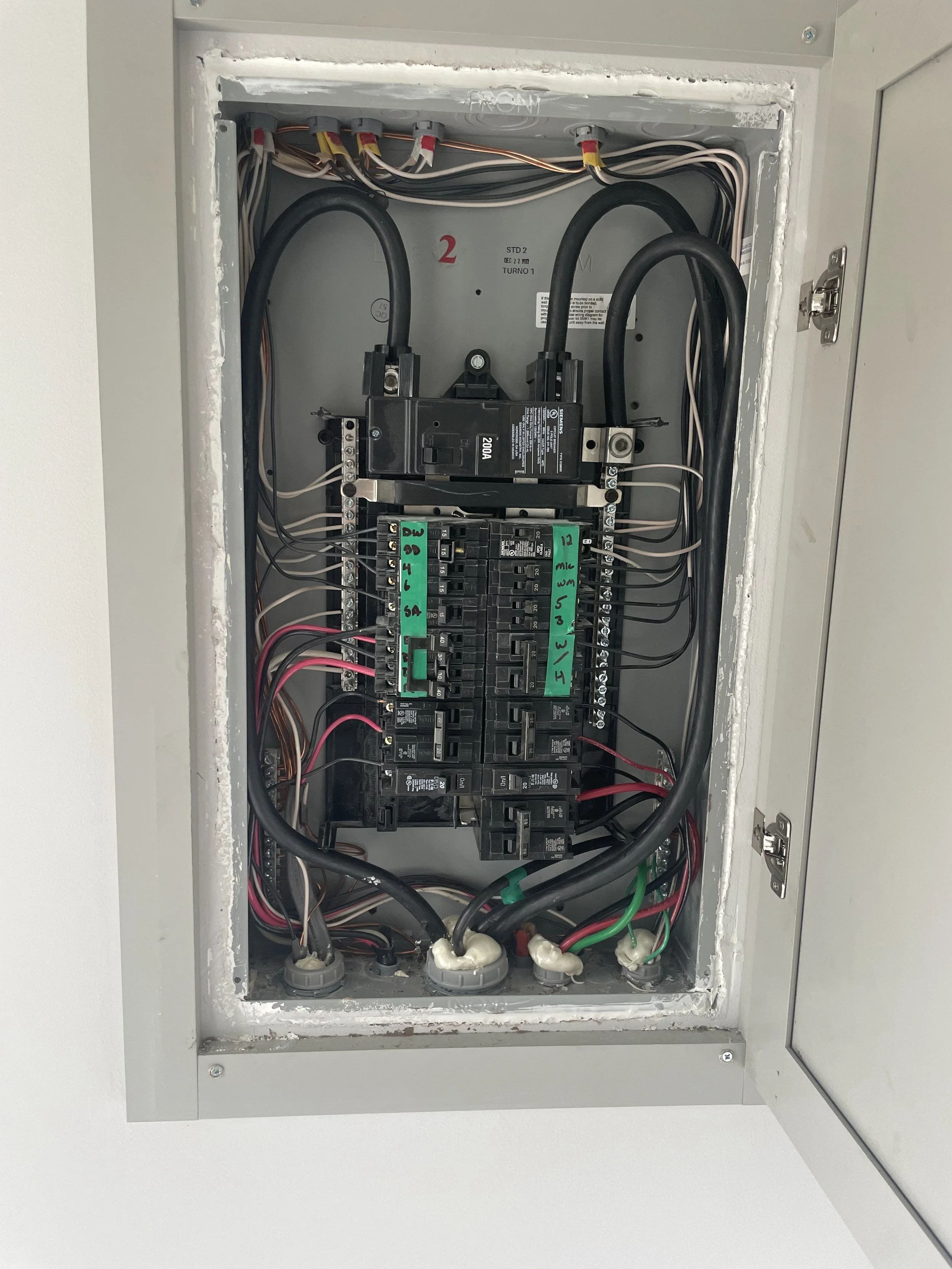 new 200amp sub panel, electrical panel