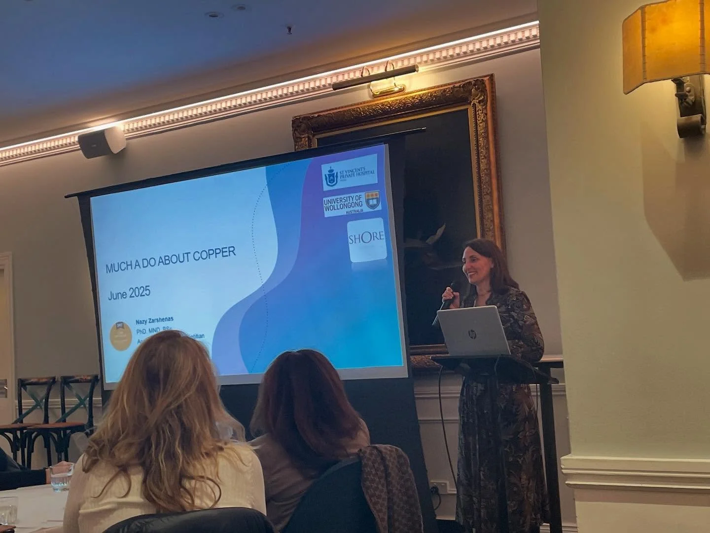 Dr 𝓝𝓪𝔃𝔂 Zarshenas enlightening us on copper. #bariatrcsurgery  #nutrition