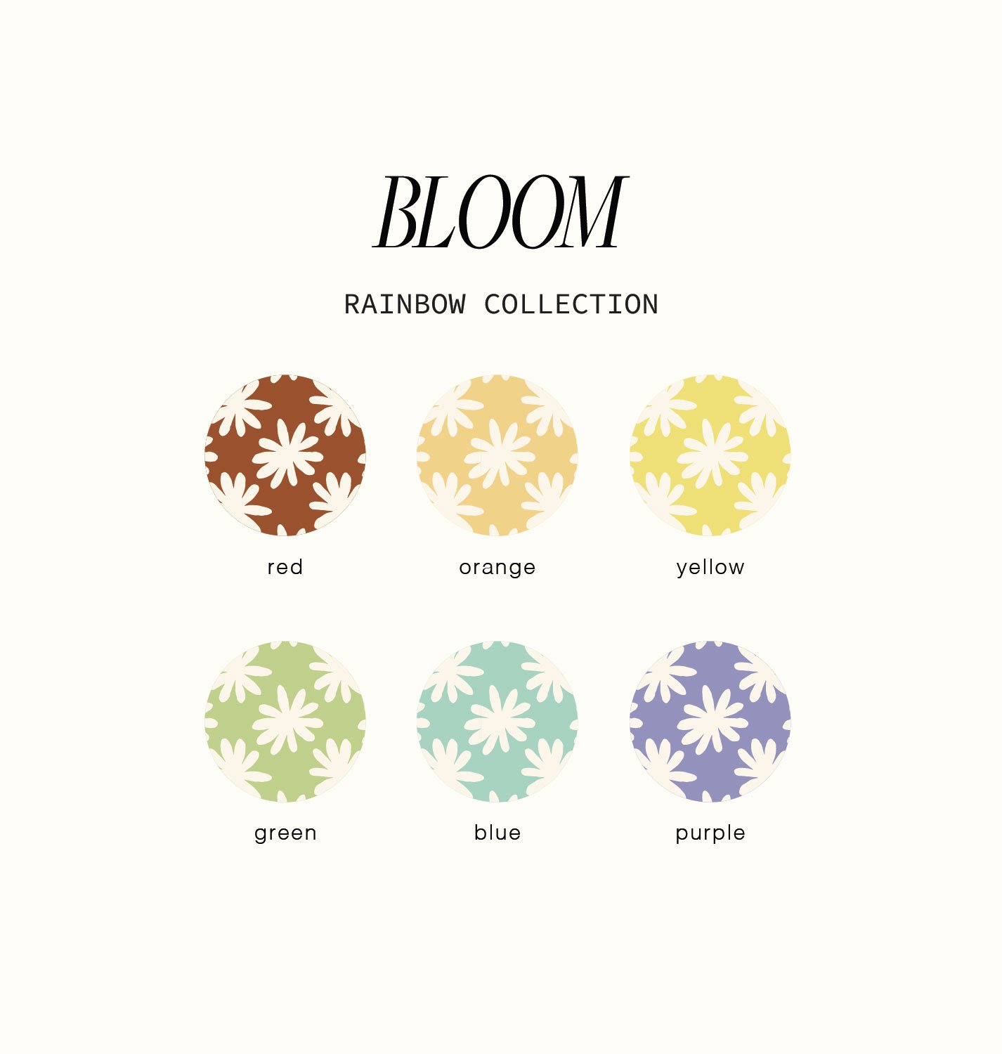 Textile: Bloom Rainbow Collection