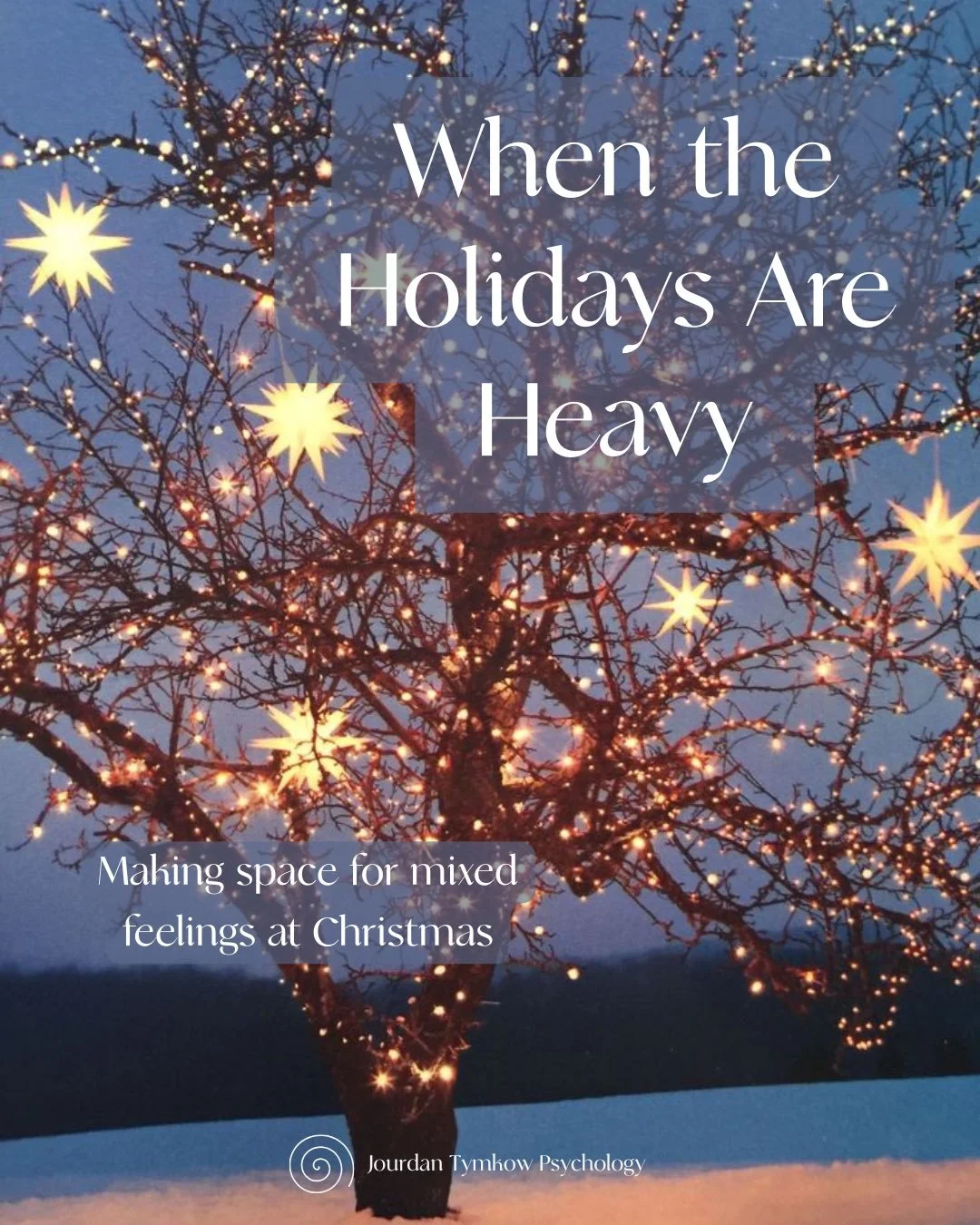 The holidays can hold warmth and weight at the same time. Joy doesn&rsquo;t cancel out grief. Togetherness doesn&rsquo;t erase exhaustion.

If this season feels complicated, you&rsquo;re not alone&mdash;and you&rsquo;re not failing it.

Winter asks u