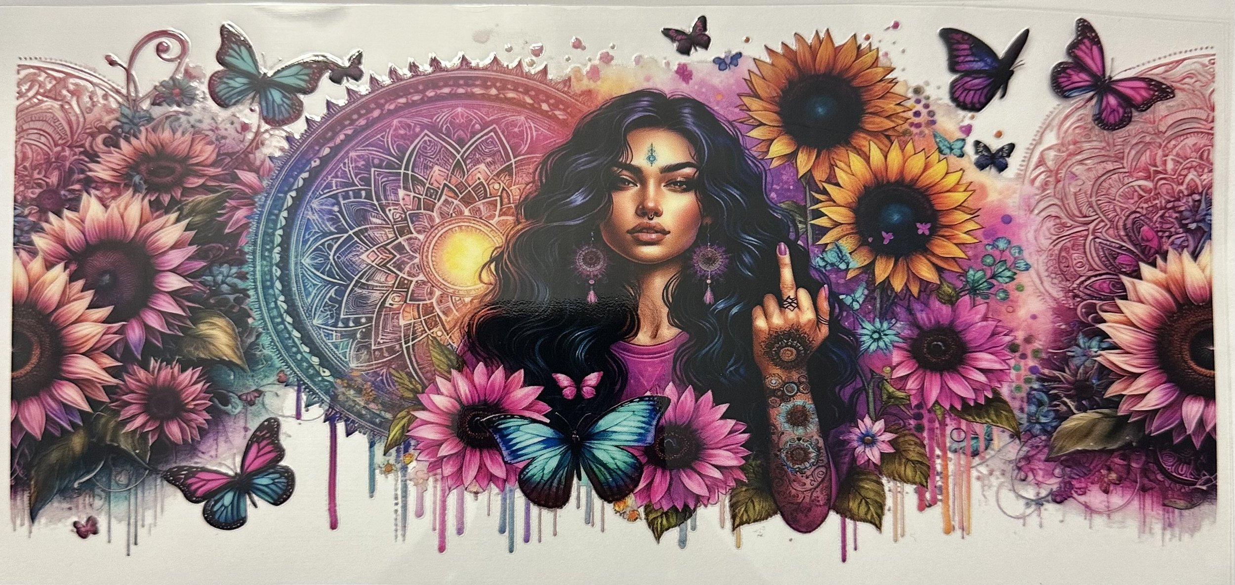 DS Tattoo Girl Mandella Middle Finger
