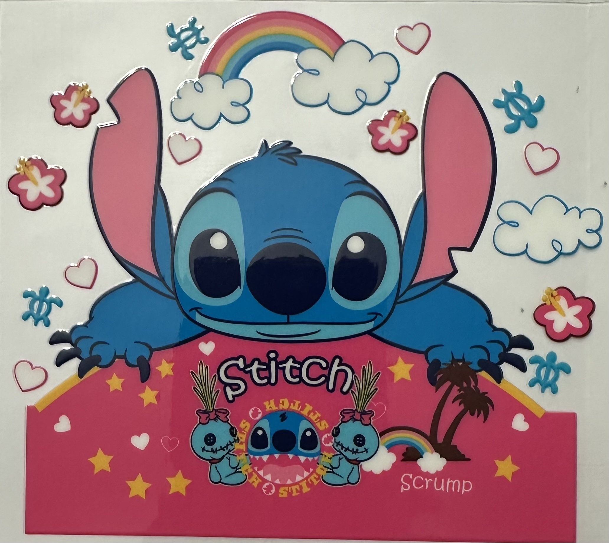 DS Stitch Rainbow Decal