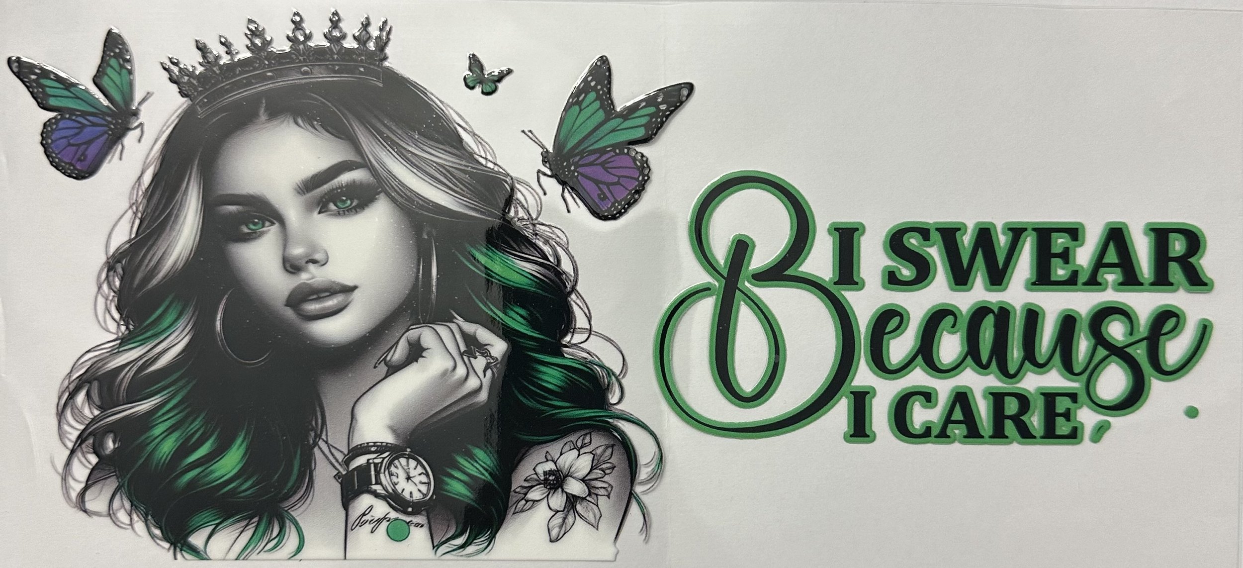 DS Tattoo Girl I Swear Because I Care