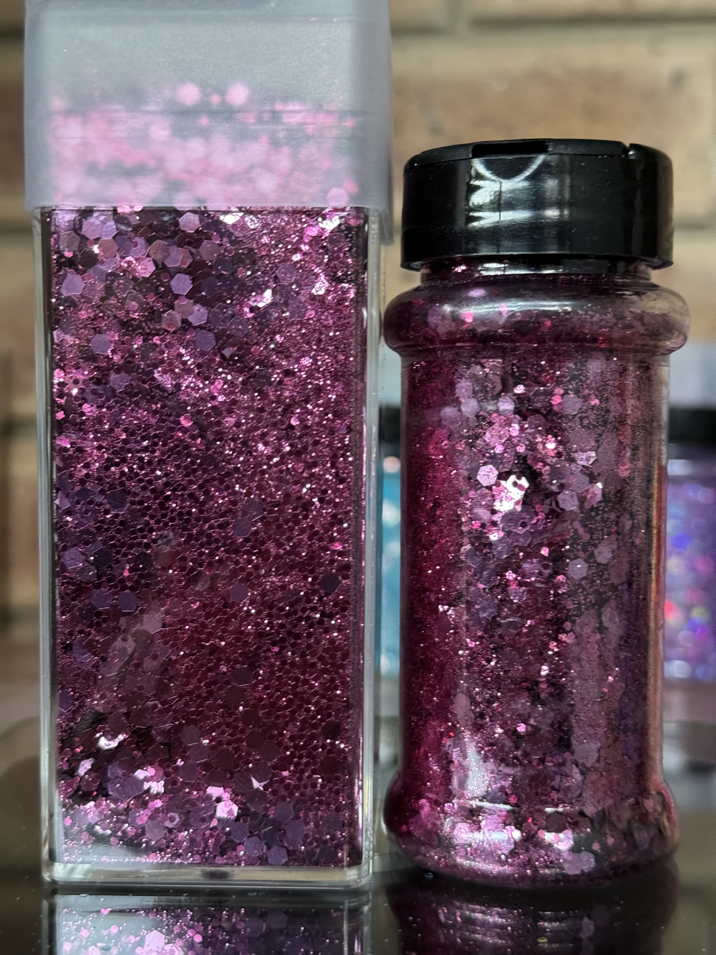 GLITTER- PINK PEACH