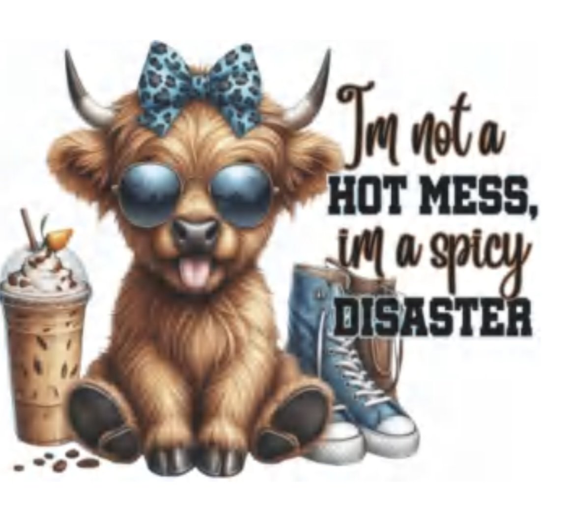 DTF BABY COW HOT MESS