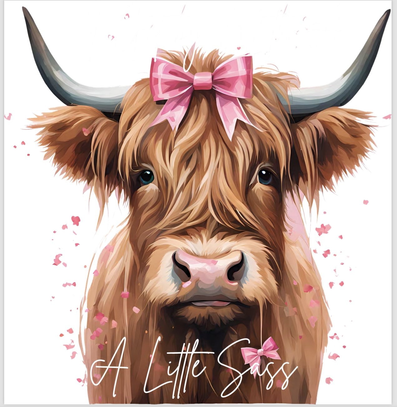 DTF Baby Cow A LITTLE SASSY