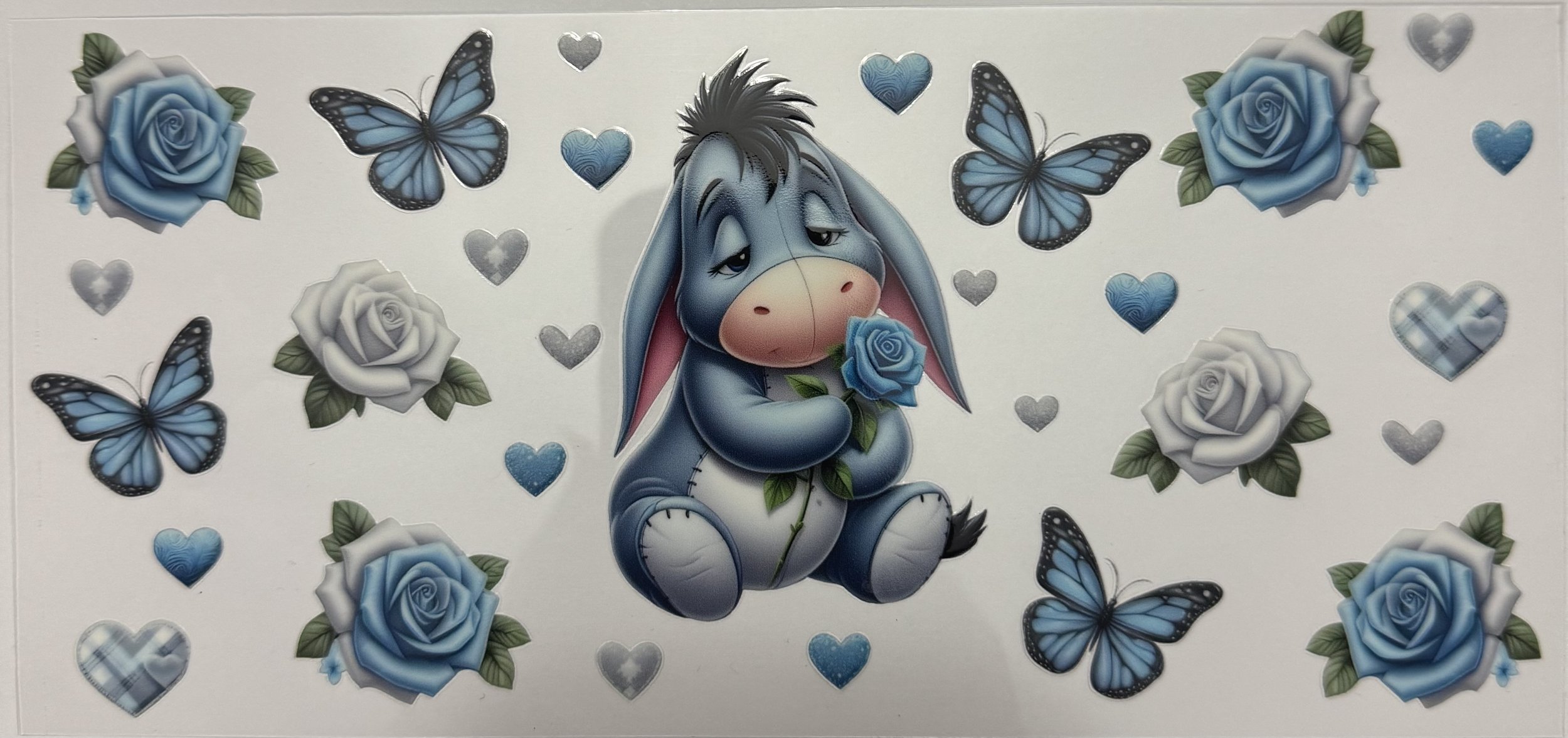 DS Eeyore Blue Roses Buterflies