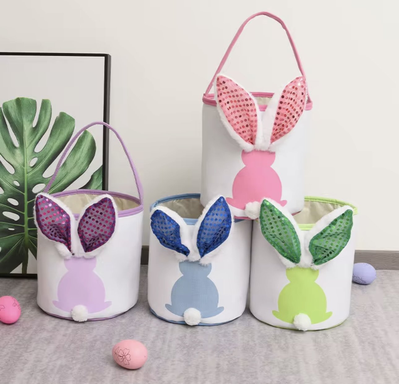 EASTER- LED EARS BUNNY BASKETS