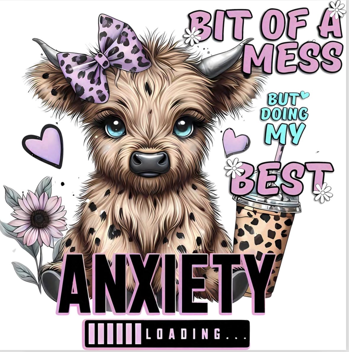 DTF Baby Cow Anxiety Loading
