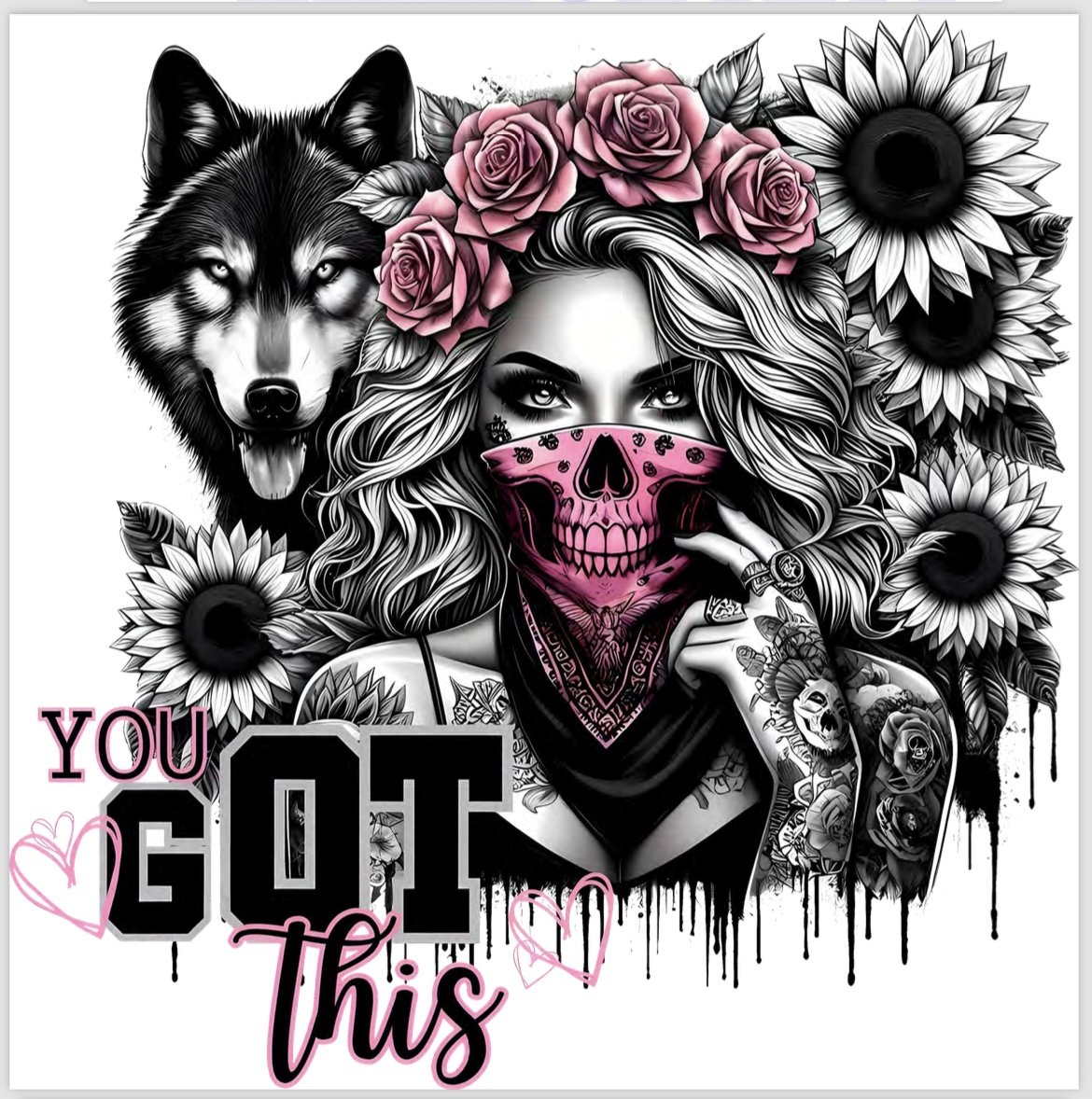 DTF Tattoo Girl YOU GOT THIS