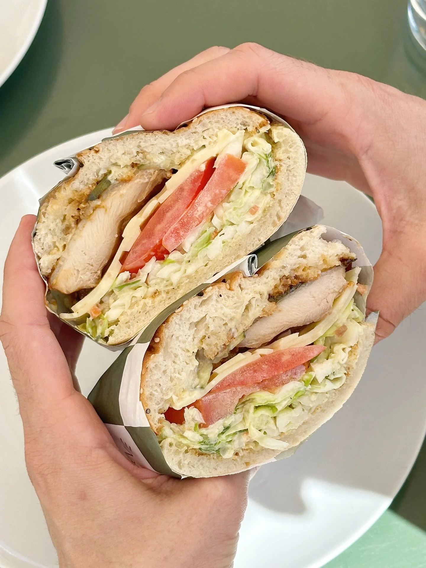 You know we love a deli sando 🥪 our Junie teri-chiki sando is here for a limited time only!

Tender teriyaki chicken, herby slaw, tomato, Swiss cheese, pickles &amp; dijon mayo - as always gf option available.
