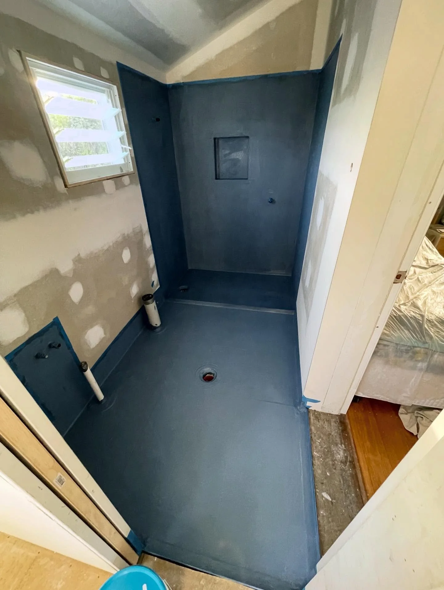 Waterproofing going down on our new Hamilton job! Ready for a screed tomorrow!