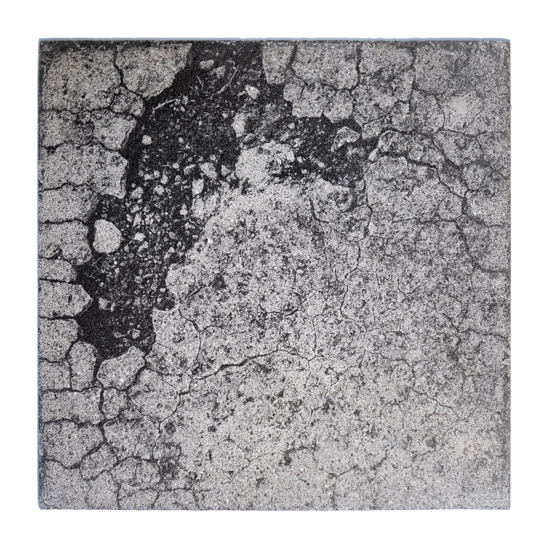 MARKS EVERY MOVE | Silver gelatin on concrete | Steel backplate | 25x25cm | Unique piece | Sold