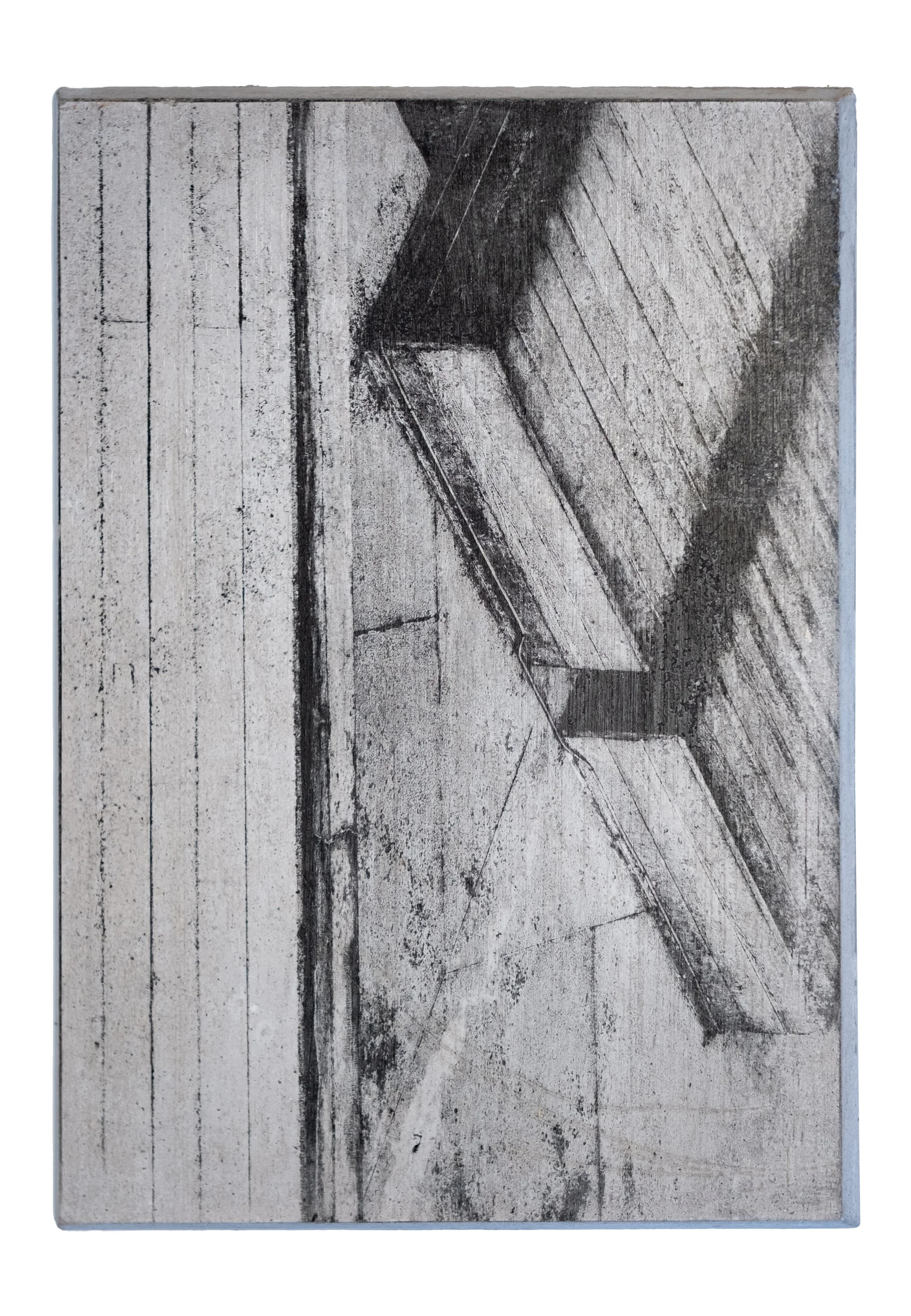 SOMETHING MUST BREAK | Silver gelatin on concrete | Steel backplate | 18x26cm | Unique piece | 450€