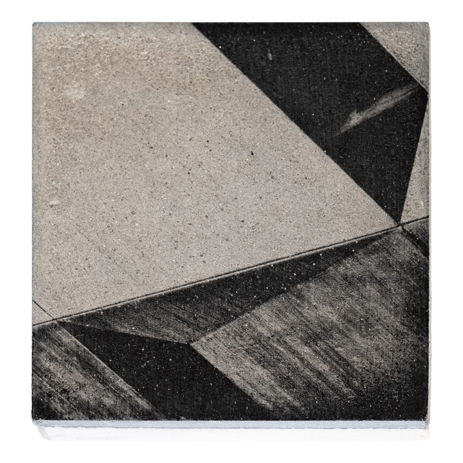INTERZONE | Silver gelatin on concrete fused with wood | 9.5 x 9.5 x 2.5cm | Unique piece | Sold