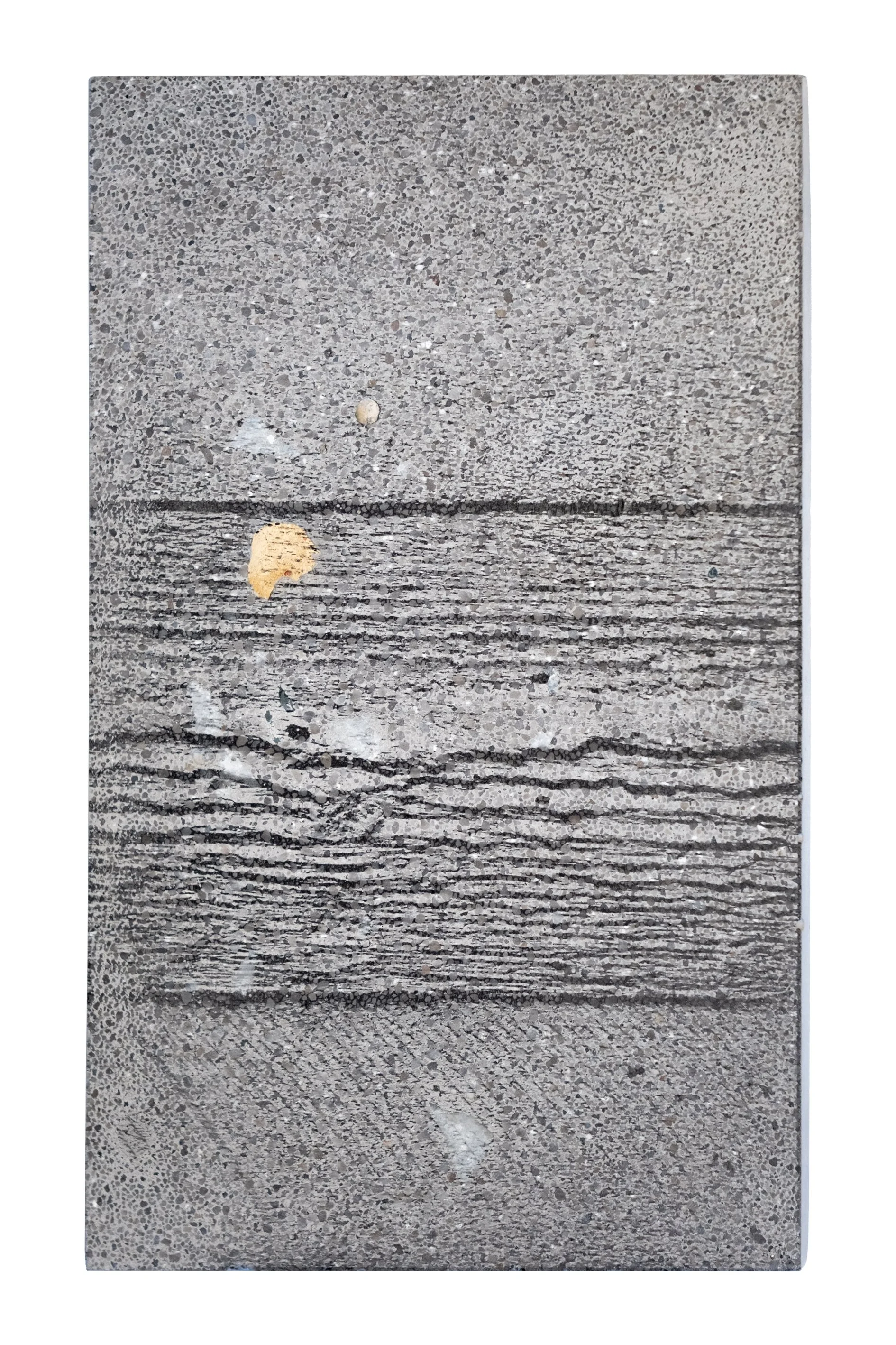 MARKS EVERY MOVE | Silver gelatin on concrete with additional coarse aggregate | Steel backplate | 15x25cm | Unique piece | Sold