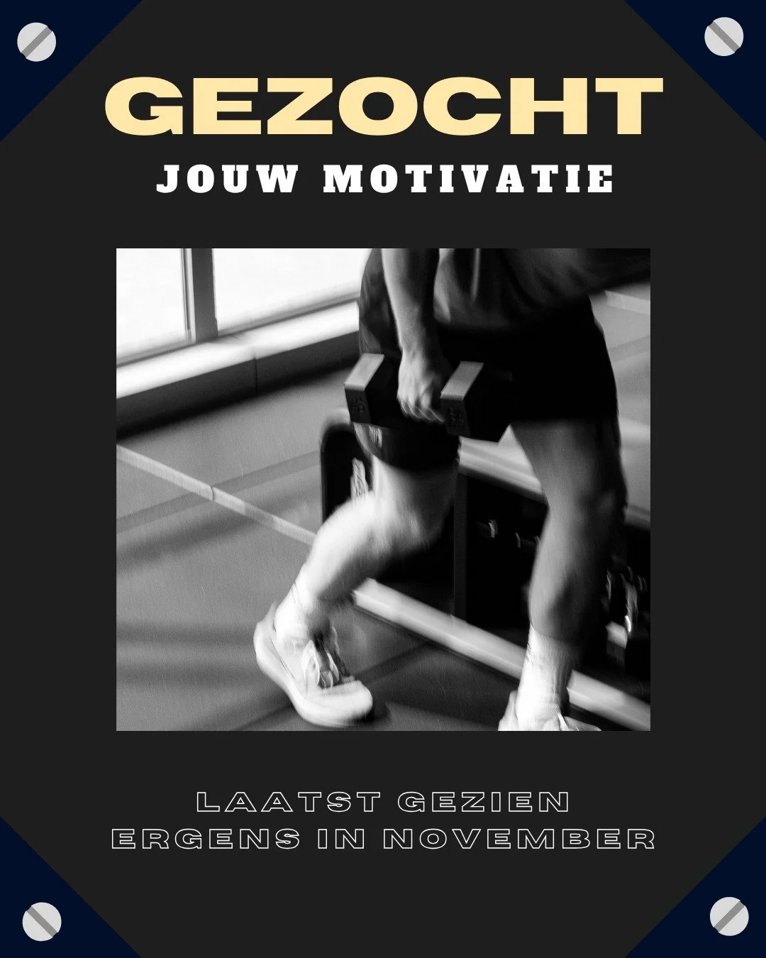 ❄️ Winter mood:

8:00 = donker
18:00 = donker

Motivatie = verdwenen in actievere tijden
Maar h&eacute;&hellip; je hoeft geen motivatie te hebben om te komen trainen.

Je moet gewoon komen. De rest doen wij wel. 😉💪