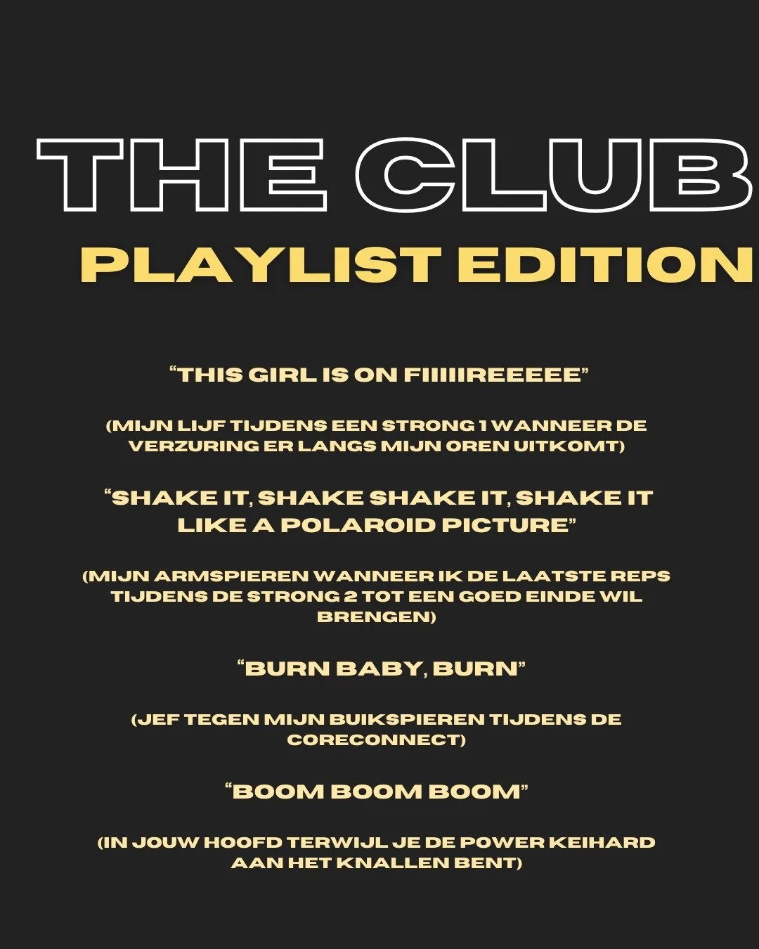 Alright, aangezien er hier heel wat nieuwe volgers zijn vroegen we aan onze sporter Marie (@lambie_bambie ) om even onze trainingen te beschrijven&hellip;

Of hebben jullie andere suggesties voor de nieuwelingen onder ons? 

Drop ze in de comments! ?