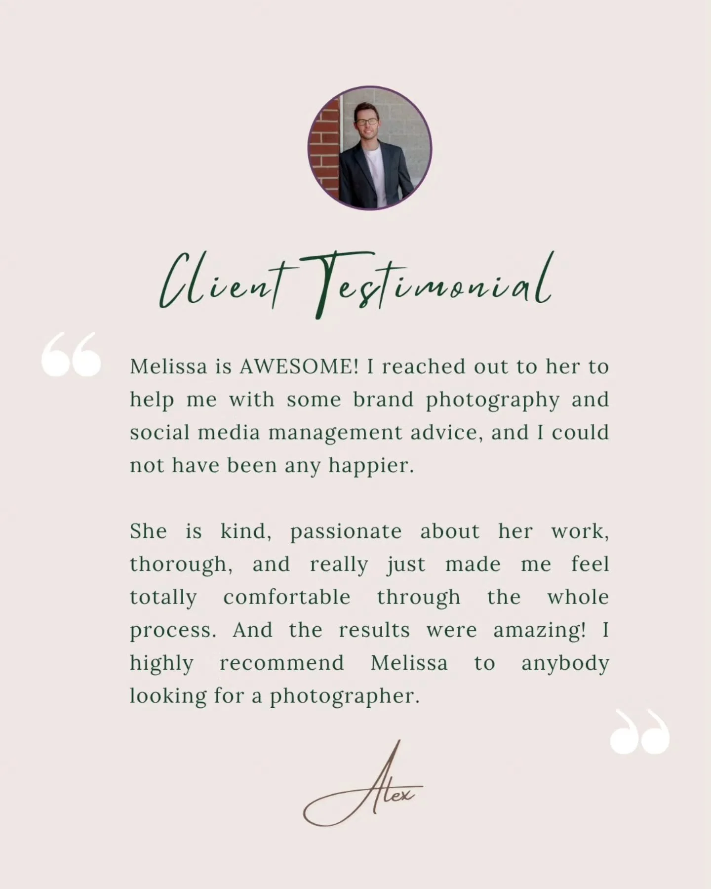 When you get an alert for a new review and read these words. It is an amazing feeling. Hearing my client's perspective is so important to me. I strive to provide the best client experience that I can and truly am rooting for their success! 

It is me