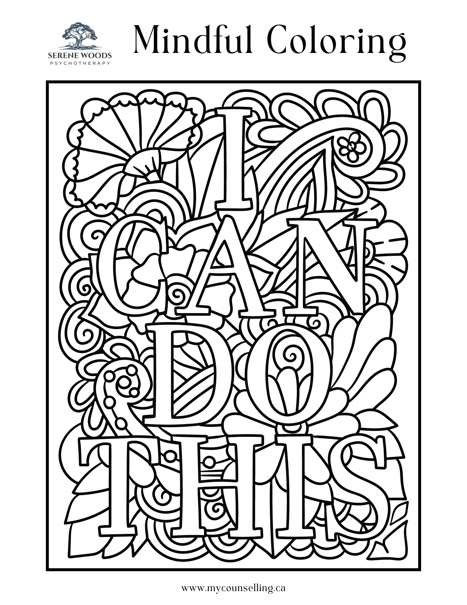 Mindful colouring (Can do) - Serene Woods Psychotherapy