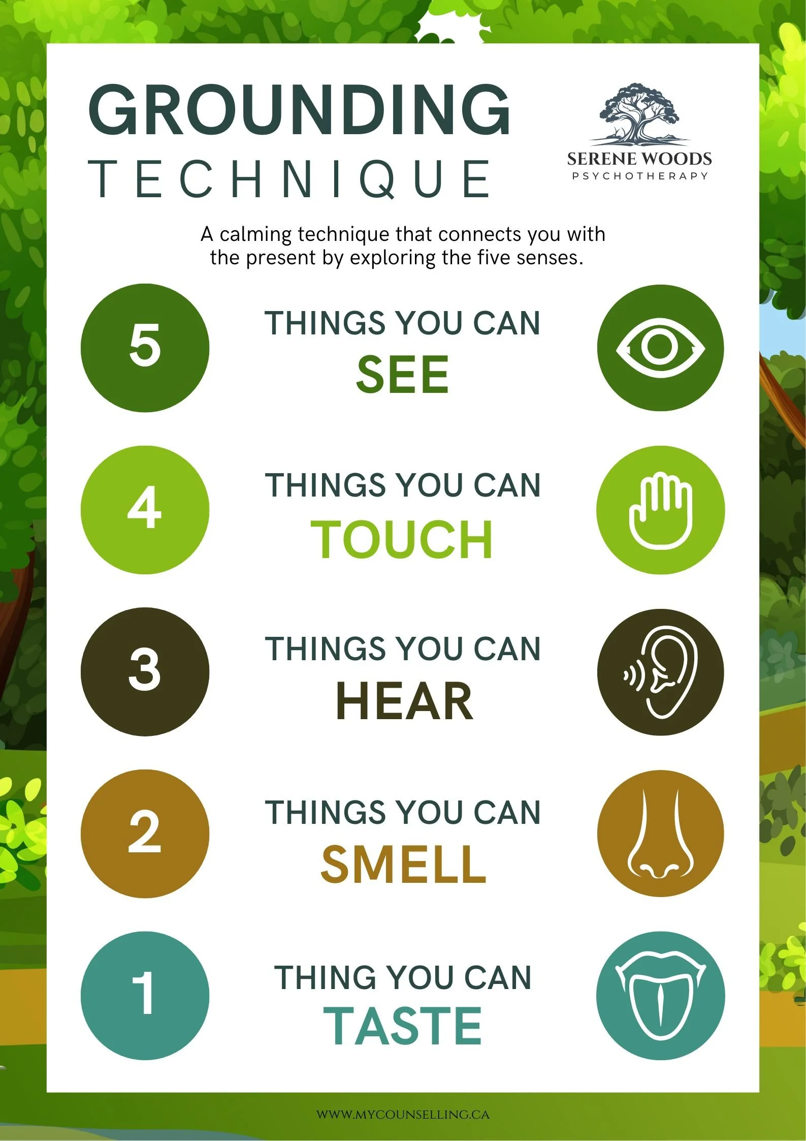 Grounding techniques - Serene Woods Psychotherapy