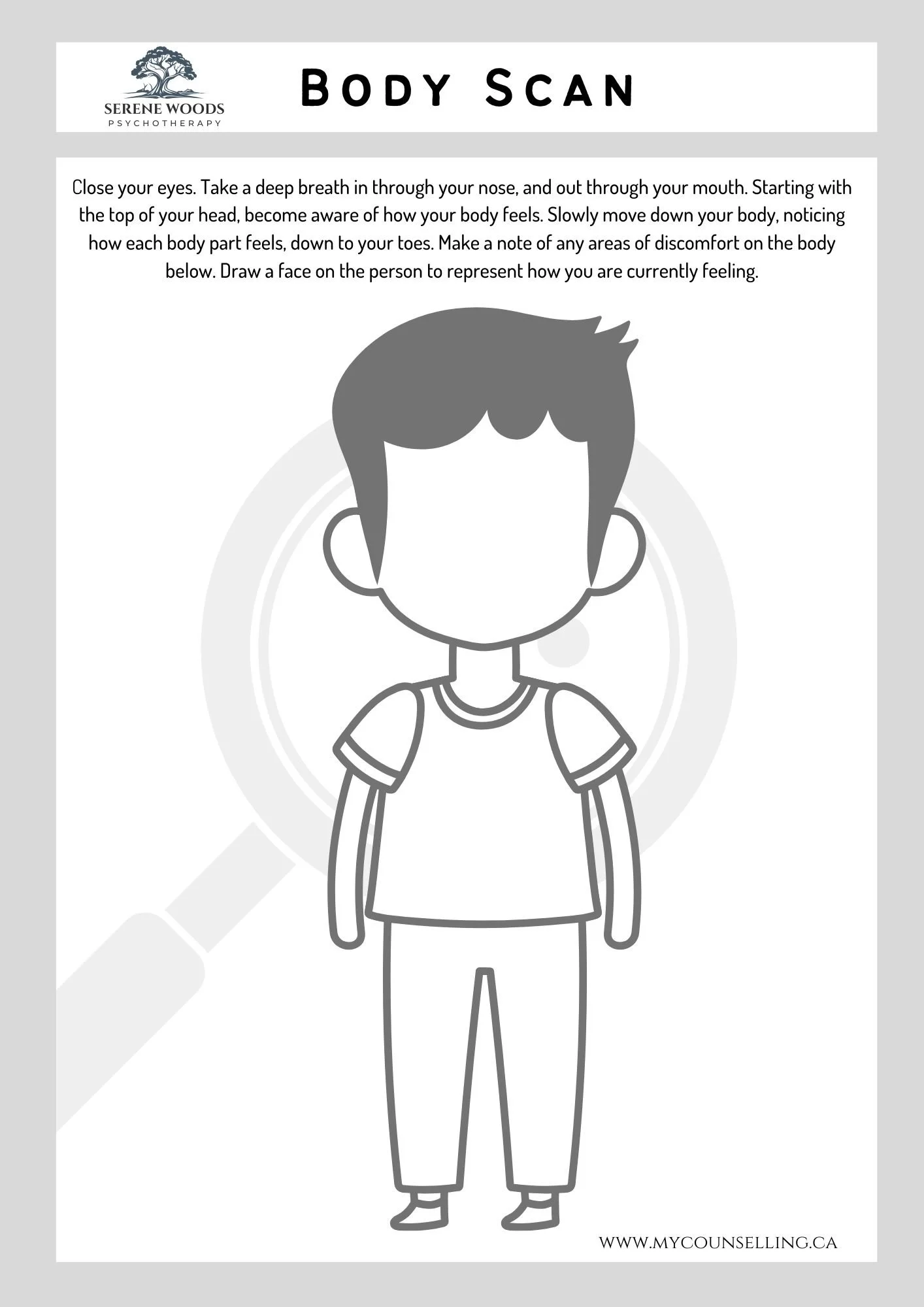 Body scan - Serene Woods Psychotherapy
