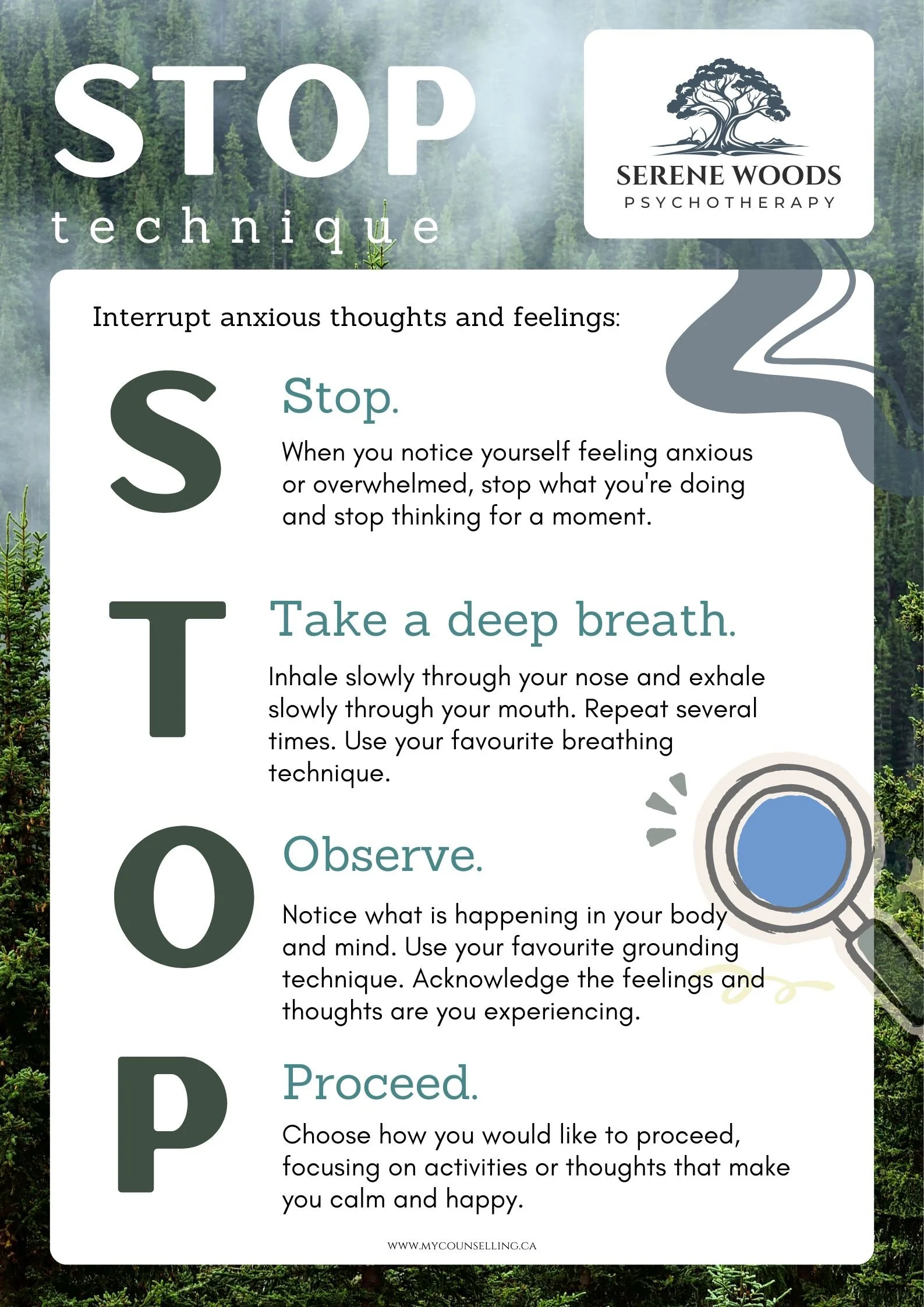 STOP Technique - Serene Woods Psychotherapy