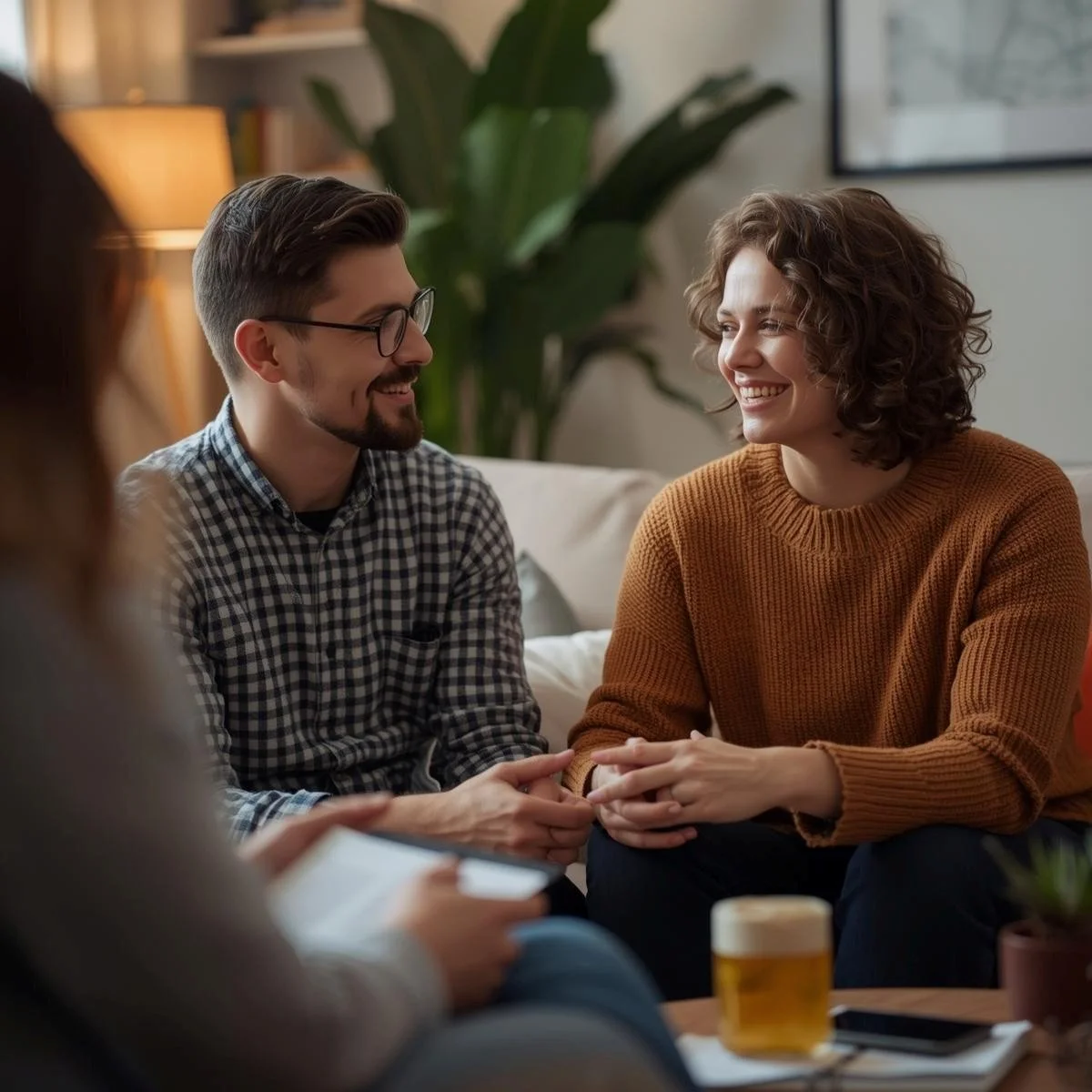 Couples therapy session focused on communication and trust