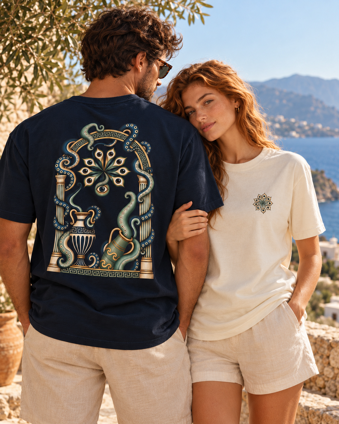 Tee Shirt Octopus Marine et Crème