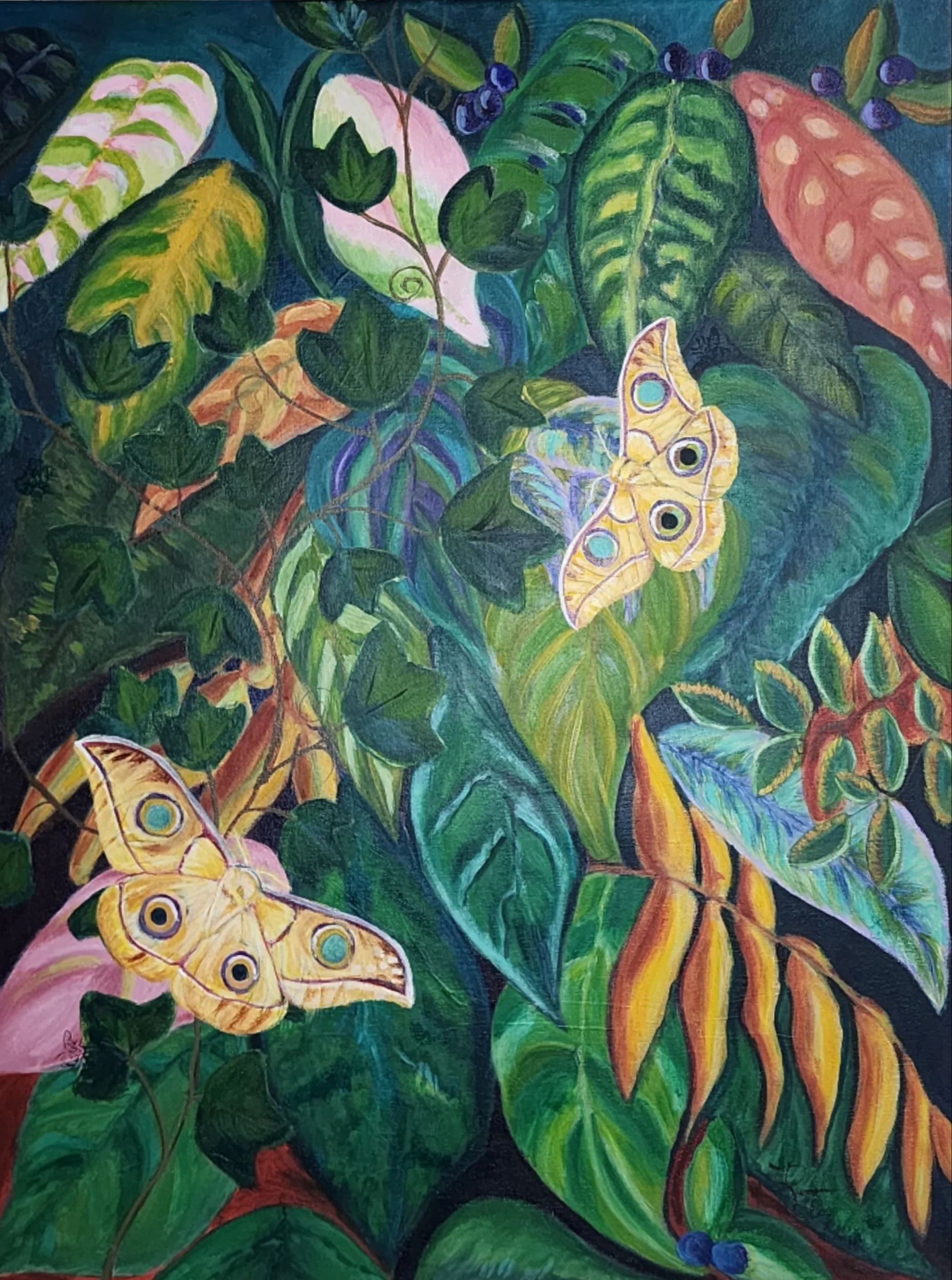 yellow moths in the garden