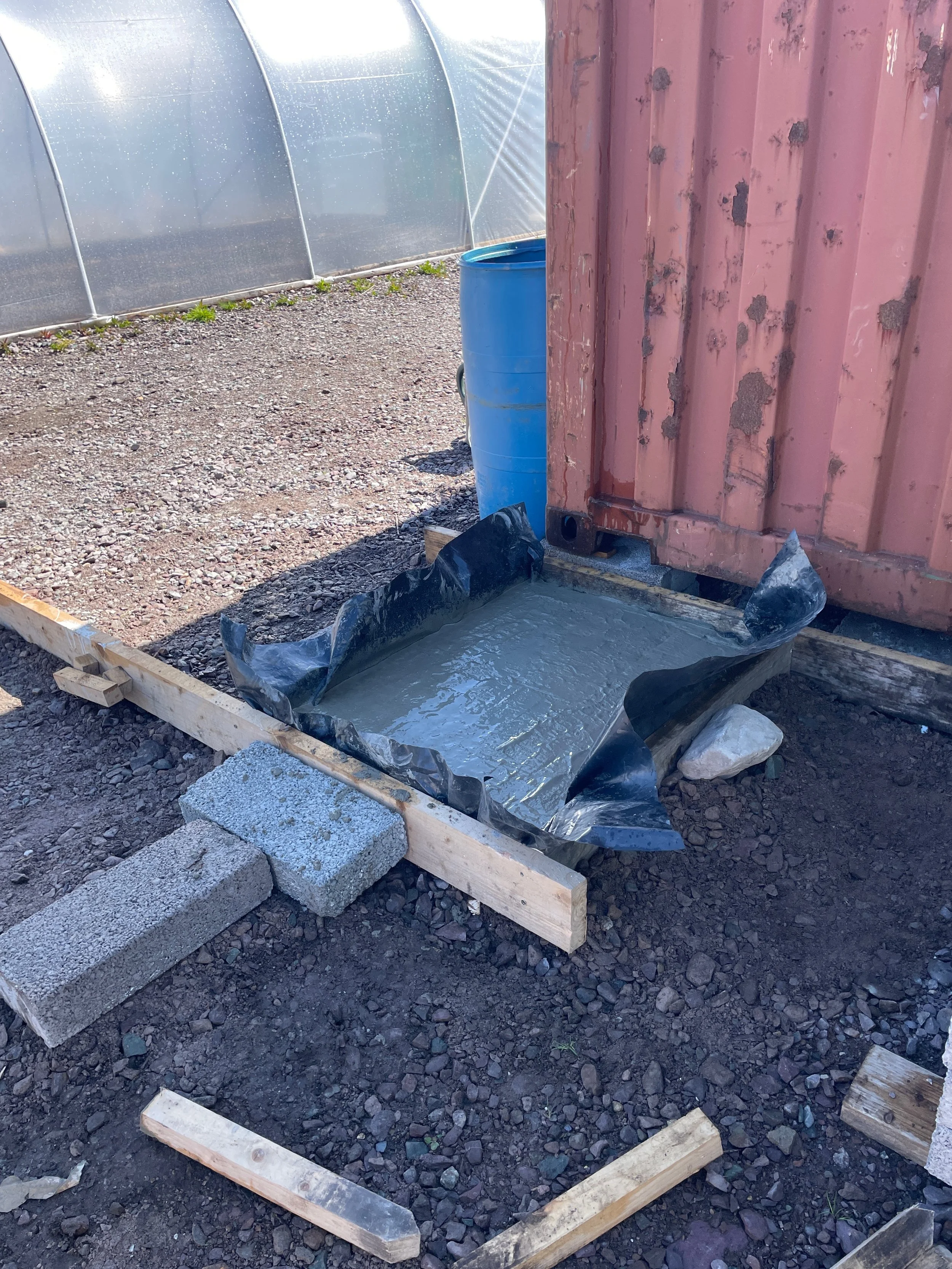 A basic concrete base for stability