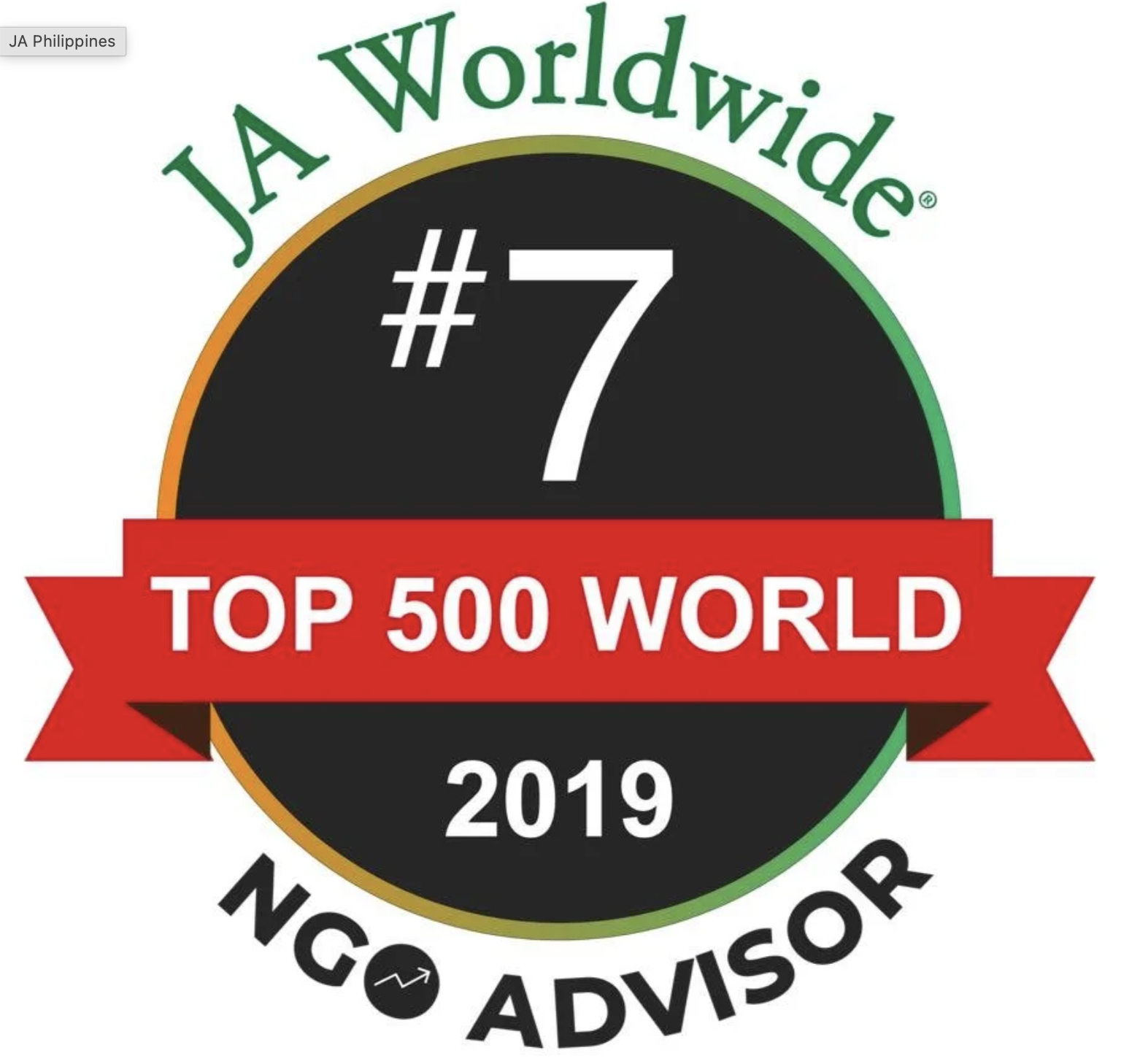 JA Worldwide #7 in Top 500 World NGO Advisor.