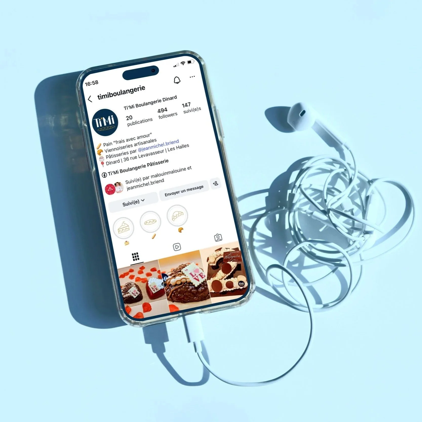 Création logo et identité visuelle pour la boulangerie pâtisserie artisanale Ti'Mi à Dinard