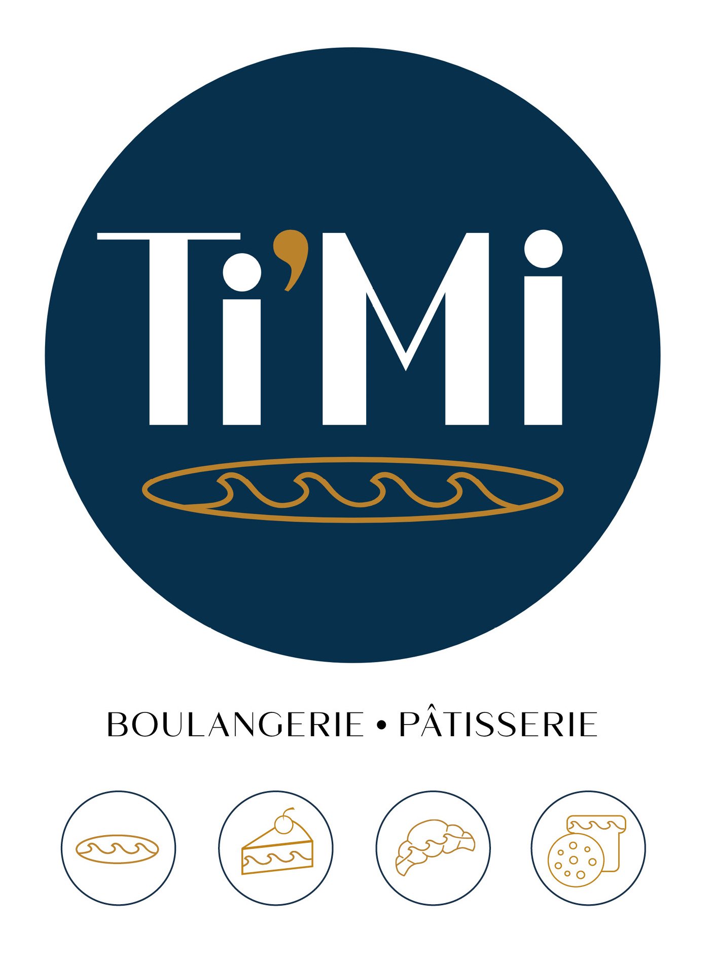 Création logo et identité visuelle pour la boulangerie pâtisserie artisanale  Ti'Mi à Dinard 