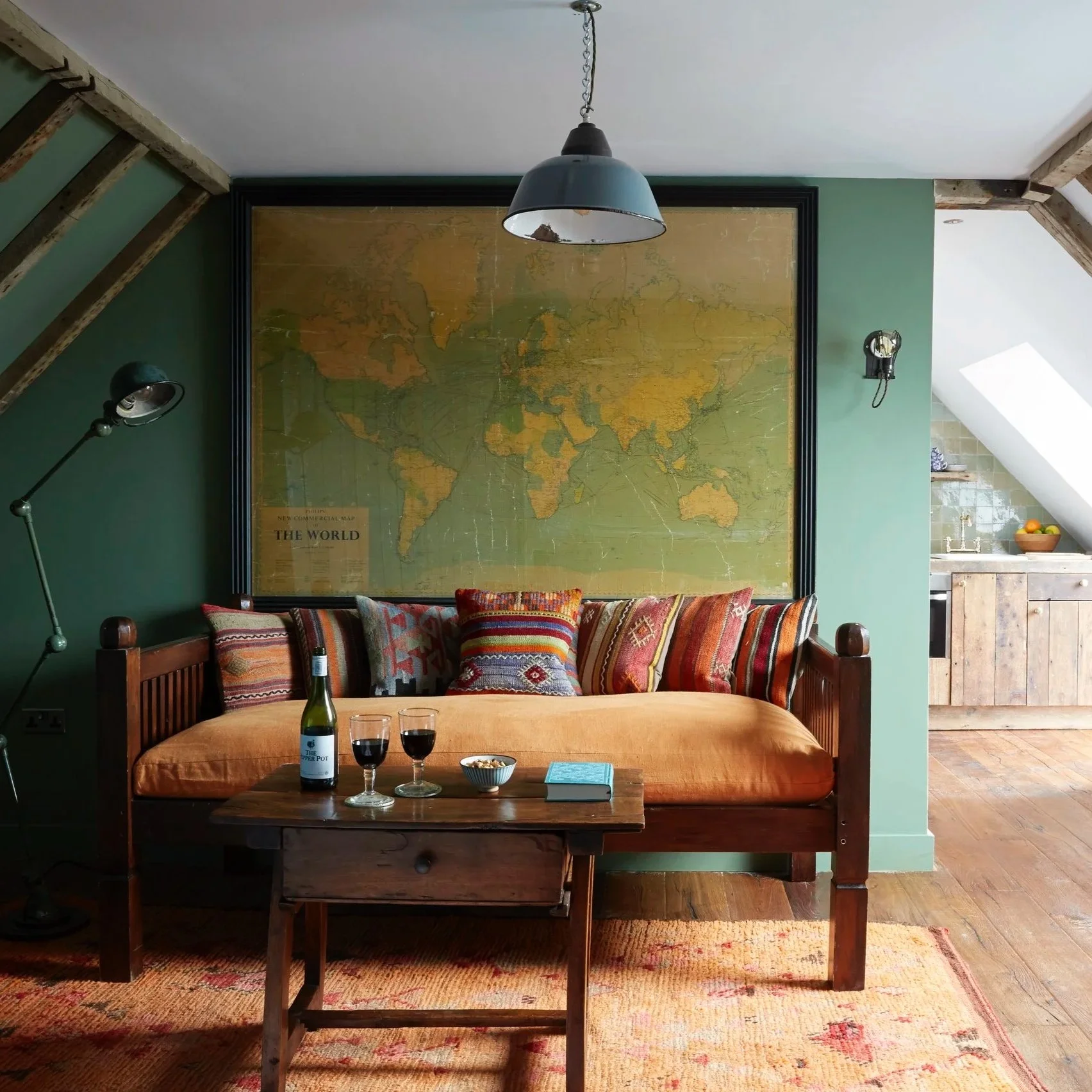 Artist Residence Penzance, made for slow Cornish evenings - warm textures, layered patterns and a cosy nook to settle into after a day by the sea.