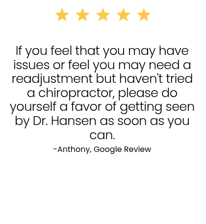 Review from Anthony who was looking for a spearfish chiropractor so he could move his best