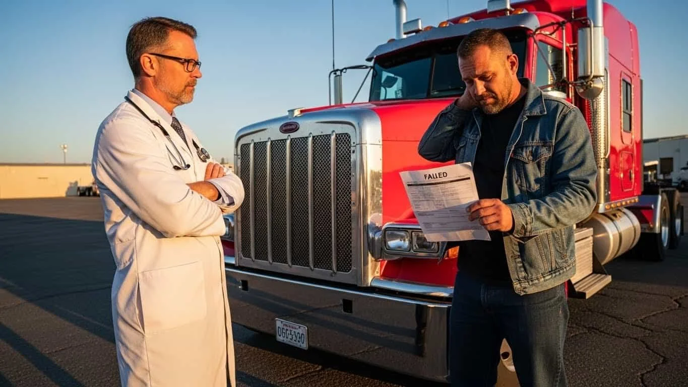 Driver just failed a DOT exam