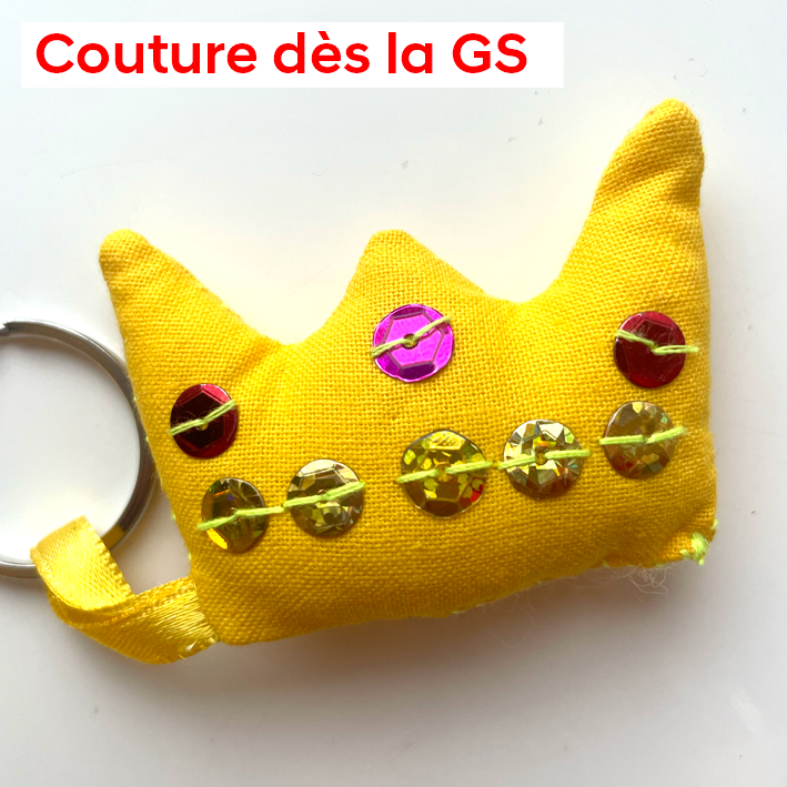 Porte-Clé Couronne, en couture