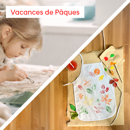 VACANCES SCOLAIRES : matin = Modelage Enfants • après-midi = Bricolages Enfants