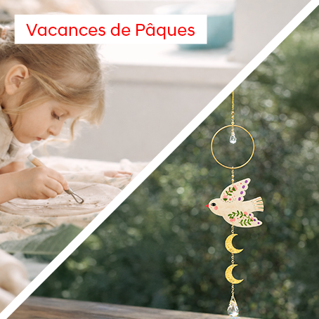 VACANCES SCOLAIRES : matin = Modelage Enfants • après-midi = Bricolages Enfants