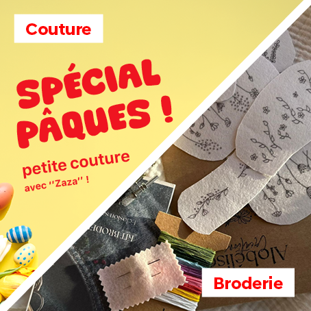 Broderie le matin en DUO // Petite Couture avec Zaza dès la GS l’après-midi // Broderie Adultes en fin d’après-midi 
