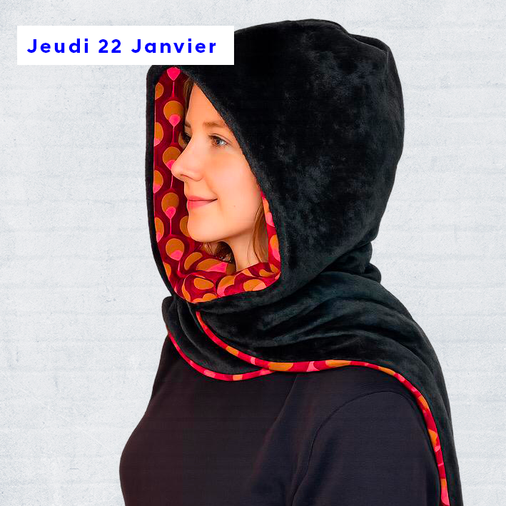 Couture Guidée - Une Capuche écharpe • Adultes •